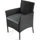 Image 8 for Садовая мебель Outtec LUXURY стол и 2 стулья черно-графитовые