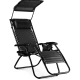 Image 5 for Шезлонг лежак Outtec Zero Graviti Sun розкладний з дашком чорний
