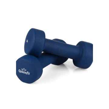 Гантели для фитнеса неопреновые Queenfit 2х2кг темно-синий