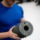 Image 7 for Масажний ролик Gymtek для йоги та фітнесу EPP 30*15см чорно-зелений