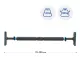 Image 12 for Турнік розсувний Gymtek 70-100см чорний, синій