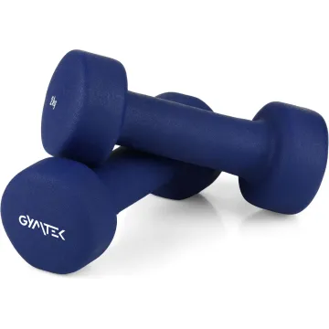 Гантели для фитнеса неопреновые Gymtek Queenfit 2х2кг темно-синий