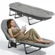 Image 2 for Шезлонг-ліжко туристичне Outtec Sun Zen розкладне м'яке з матрацом сірий