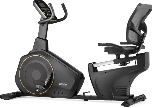 Горизонтальний велотренажер Gymtek XBR6000 електромагнітний золотистий