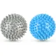 Набор массажных мячей Gymtek 70 мм 2 шт твердый/мягкий серо-голубой