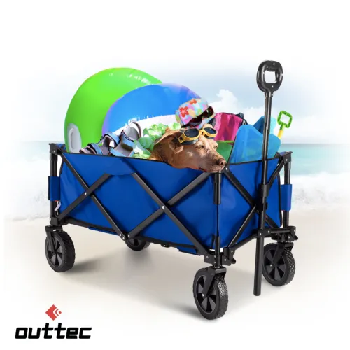 Тележка туристическая Outtec складная темно-синяя