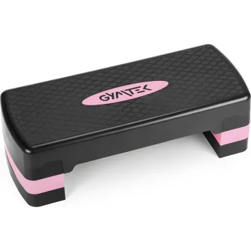 Степ-платформа Gymtek 3-х рівнева чорно-рожева
