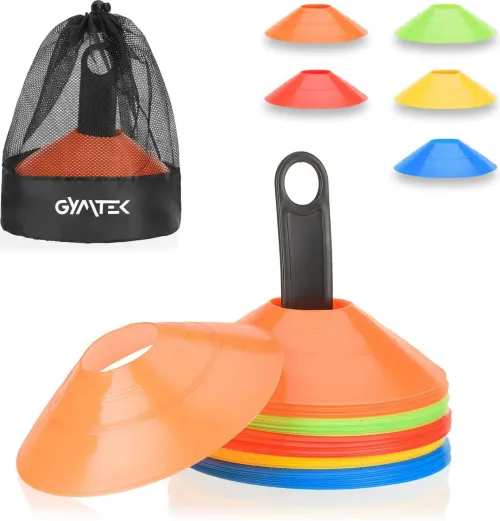 Набор фишек для тренировок Gymtek 18см*5см / 50шт разноцветные