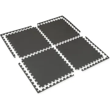 Мат-пазл Gymtek EVA 120×120×1см 4 частин чорний