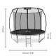 Image 2 for Батут Outtec Premium 12ft (374см) чорно-сірий з внутрішньою сіткою