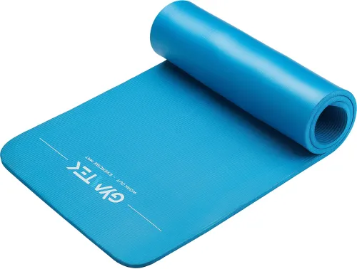 Коврик (мат) для фитнеса и йоги Gymtek NBR 1,5см голубой